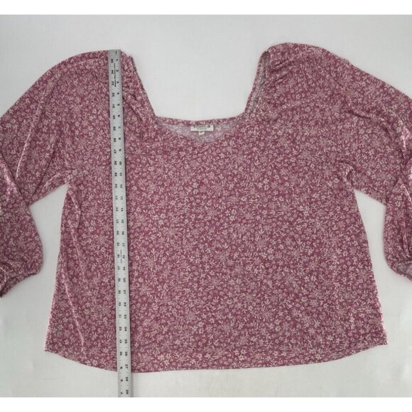 Studio B By Bobeau Plus Size Floral Puff Sleeve Blouse Size 3x Boho Peasant‎ - Picture 8 of 9